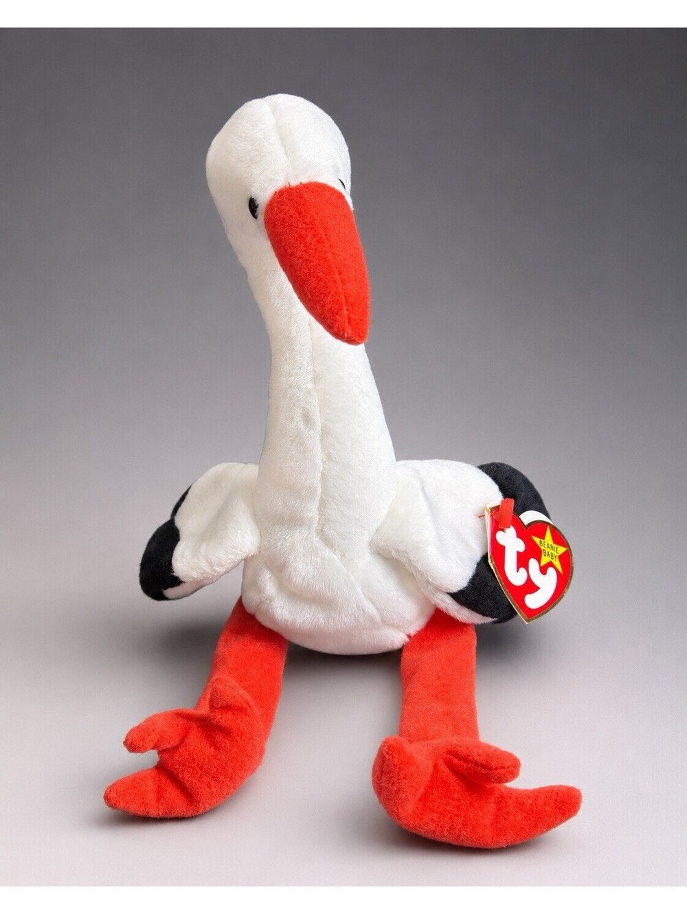 NWT Ty 1998 Stilts Stork Beanie Baby 4221, 6x7” FREE SHIPPING
